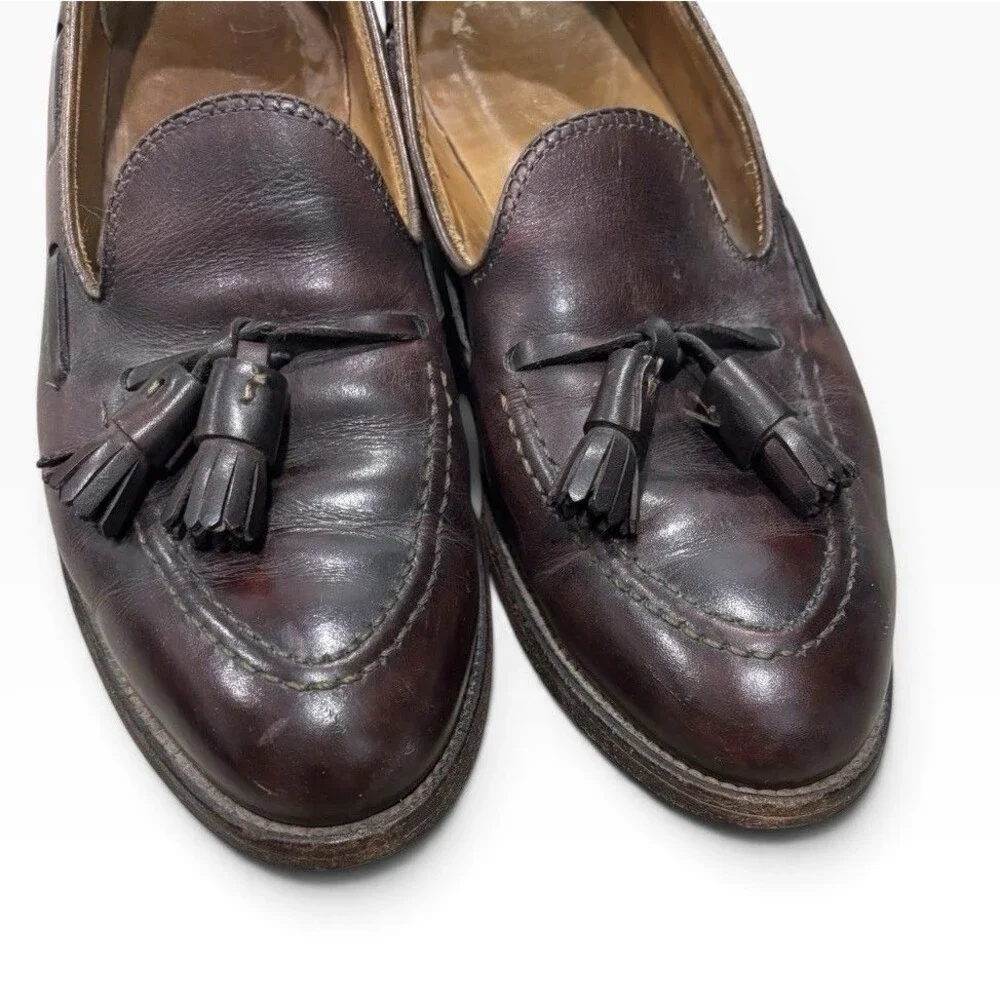 Alden 663 Tassel Loafers Leather Calfskin Men’s Size 7 A/C USA Burgundy